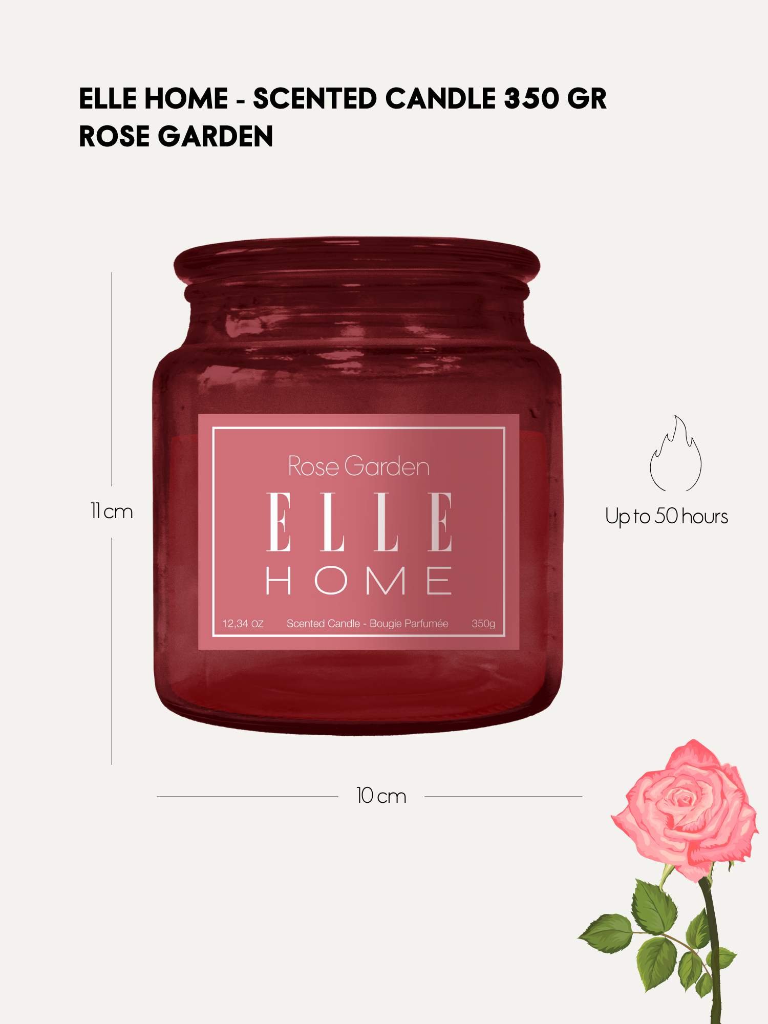 Bougie Parfumée - Rose Garden 350 g