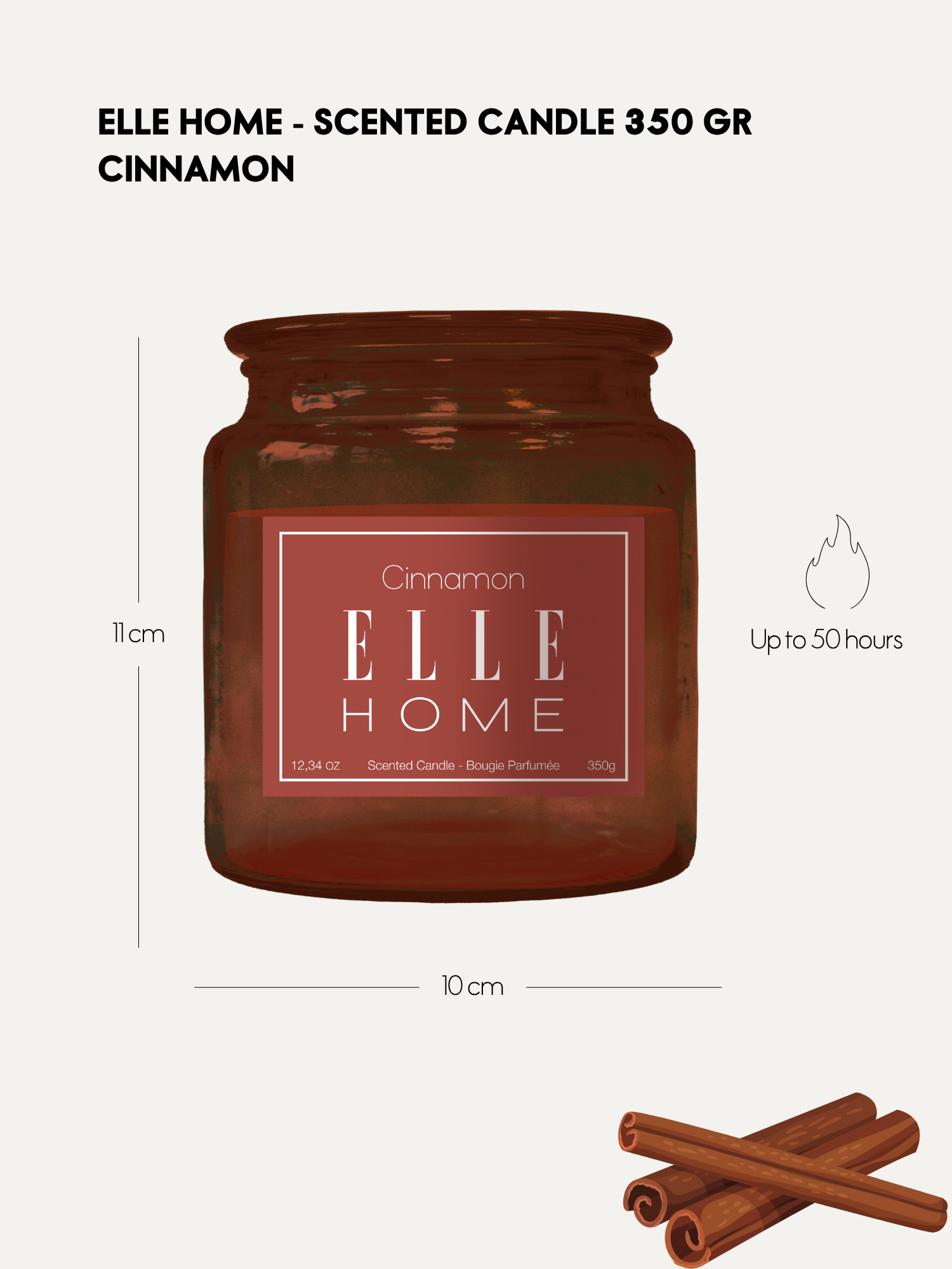 Bougie Parfumée - Cinnamon 350 g