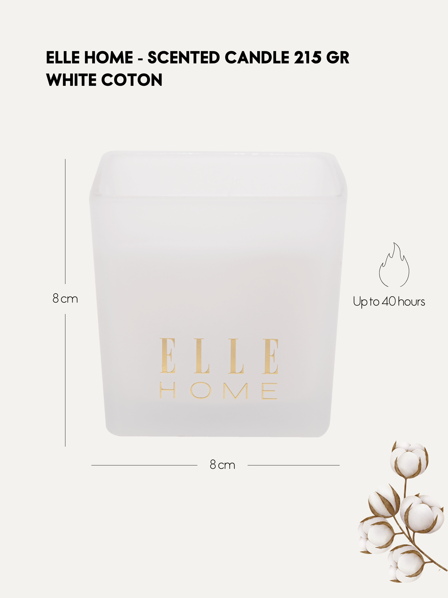 215GR Scented Candle - Coton