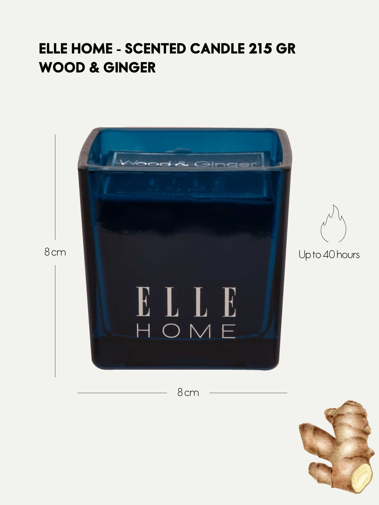 215GR Scented Candle - Wood & Ginger