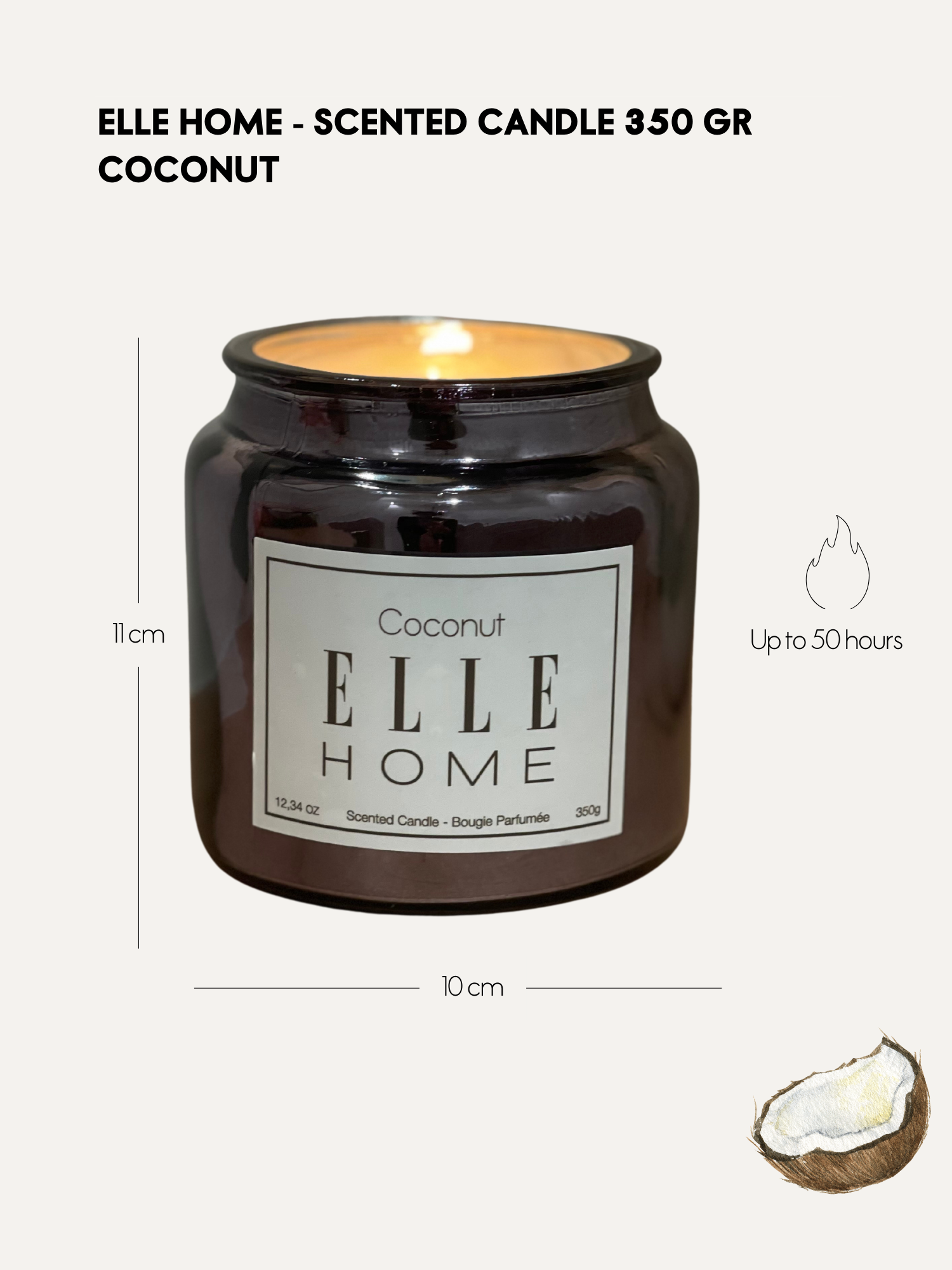 350GR Scented Candle - Coconut