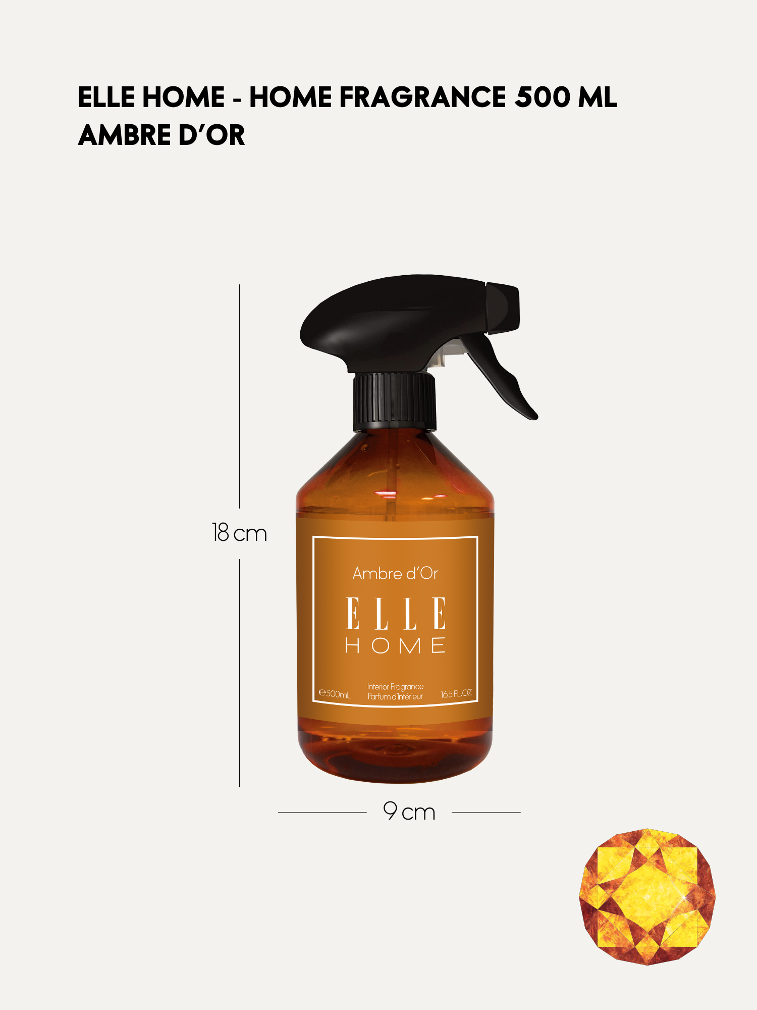 Room Spray - Ambre d'or 500 ML